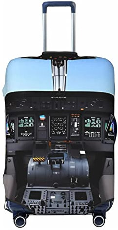 NUJAKE Flugzeug-Cockpit-Koffer-Abdeckung Durable Reisegepäck-Abdeckung Schutz für 18-32 Zoll, Schwarz , XL