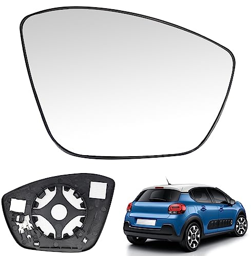 Cristal de Retrovisor Compatible con Citroen C3 MK3 2016-2021