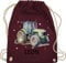 Turnbeutel Rucksack - Trecker Name I Trecker Fan I Traktor Geschenk personalisiert I Geschenk Landwirt - Unisize - Bordeauxrot - sporttasche kindergarten jungen stoffbeutel wechselkleidung traktoren