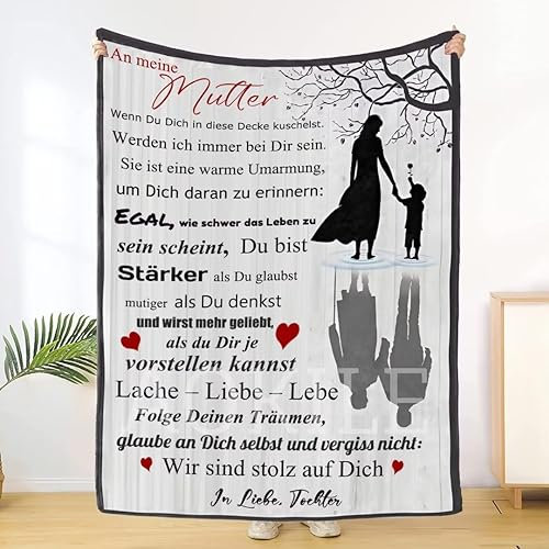 AOKILE Kuscheldecke Geschenke für Mama,Flauschige Personalisierte Decke,Geburtstagsgeschenk Muttertagsgeschenke für Mama,Mutter Geschenk zum Muttertag Geburtstag