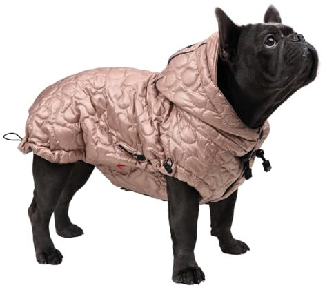 Warmer Hundemantel für Französische Bulldogge American Bully, wasserdicht, verstellbar, isoliert und wärmereflektierend, Ihr stilvoller Jäger M
