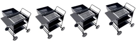 ibasenice 4 Stück Puppenhausgrill küchenspielzeug für Kinder Kitchen Toys for Mini-Barbecue Maker Mini-Grill-Modell Spielzeuge Holzkohlegrill Miniatur-BBQ-Grill Mini-Küche als Requisite
