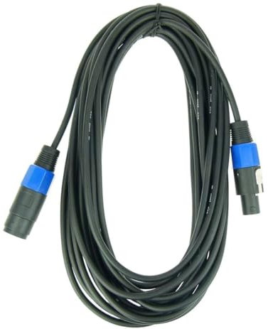 Paccs 1 x 10 m Verlängerungskabel Lautsprecherkabel, Speakon Stecker 4 pol, PA Boxenkabel 2 x 1.5mm² Verlängerung