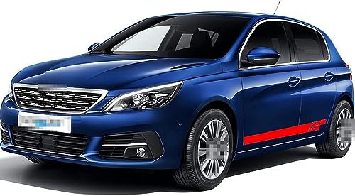 Karosserie Kofferraum Dekoration Aufkleber Taille Linien Aufkleber Tür Seitendekor Aufkleber für Peugeot 308 CC GTI SW,C-Red