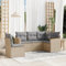 Gecheer 5-TLG. Gartenlounge Set, Balkonlounge Set, Terrassensofa, Loungemöbel Polyrattan, Polyrattan Gartenmöbel, Garten Sofa Set, Kissen