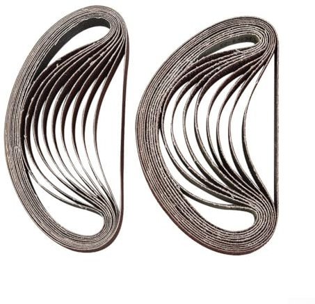 Lot de 20 bandes abrasives assorties pour ponceuses 13 x 457 mm