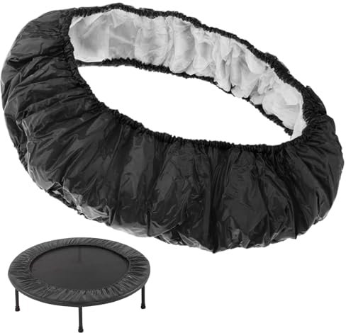 CAKEEYUM Mini -Trampolin -Federabdeckungen für Kinder 40 Zoll 6 Loch Schutz Trampolin Pad Ersatz Rund Oxford Stoff Tränenresistent Abdeckung Trampolinzubehör, Schwarz