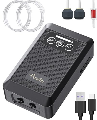 Pawfly ultra silenzioso esca viva aeratore USB batteria ricaricabile pompa d'aria per 40-230 L secchio esca 190 L/H batteria portatile pompa di ossigeno per la pesca all'aperto di potenza