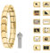 Greenyre 14PCS Italian charm bracelet set gold Italian Charms Armband mit Öffnungswerkzeugen 9 mm Abnehmbarer Modul Klassischer Vintage Italian Style Charms für Damen