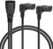 GELRHONR IEC320 C14 to Two C13 PDU Power Extension Cords, C14 Male to 90 Degree Double C13 Female Power Cables for Computers, LED Speaker,TV Monitors and Scanners ((0.5M) Up Angle)