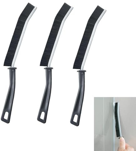 3 PCS Crevice Cleaning Brush, Hard Bristle Crevice Cleaning Brush Set - Multi-Use Kitchen Brushes for Sink Gaps, Kitchen, Bathroom, Sink, Gaps, Durable Bristles(24X2CM)