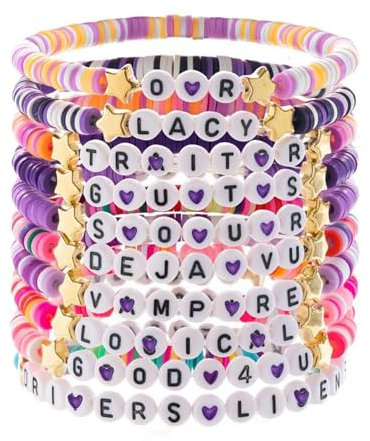 HEEYA 5/10pcs Olivia Armband Geschenkset für Frauen Mädchen, Olivia Merch GUTS Sour Album inspirierte Musikliebhaber Geschenke Schmuck, Konzert-Outfits, Accessoires & Geburtstagsdekorationen für Fans