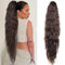 XFSRG Coda Finta Capelli Ondulati Lunghe Coda Capelli Extension Ondulata Sintetica con Coulisse Capelli Coda Posticci Ricci Ondulati per Donna（Marrone/76CM）