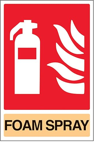V Safety General Foam Spray Feuerlöscher, 400 x 600 mm, 3 mm, Aluminiumverbund-Sicherheitsschild