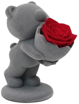 Flaroey Lussuoso Bouquet di Rose di Peluche con Fiore e Bambola Orsetto - Perfetto per Il Compleanno della Fidanzata, San