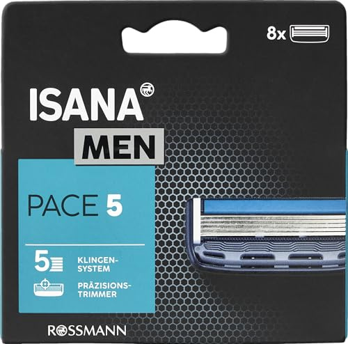ISANA MEN Pace 5 Rasierklingen, 8 Ersatzklingen