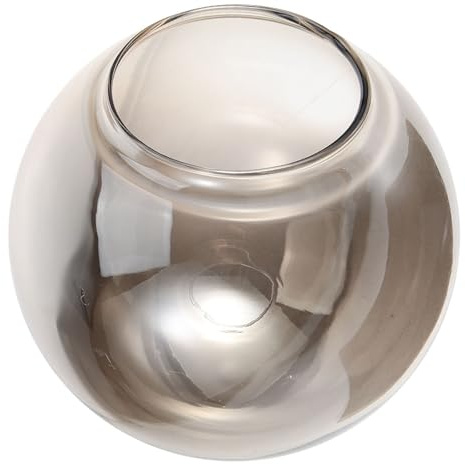NUOBESTY Glaslampenschirm Ersatz 5.91In/25cm Durchmesser Kugelförmiger Pendelleuchtenschirm für Wohnzimmer und Esszimmer Rauchglas mit Abgerundeten Kanten