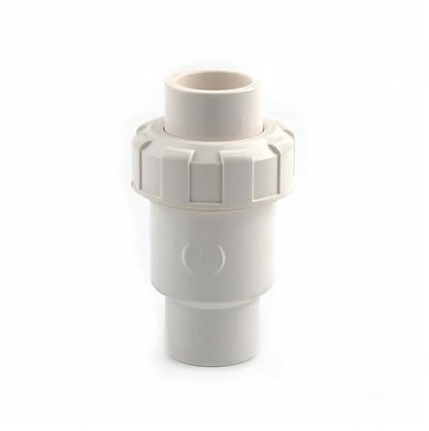 Clapet anti-retour à bille UPVC - Tailles 20 mm, 25 mm, 32 mm, 40 mm, 50 mm - Connecteur de tuyau en PVC durable(White,ID50mm)