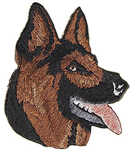 Aufnäher Applikation edles Stick-Emblem Patch - 04511 - Gr. ca. 7 x 6 cm SCHÄFERHUND