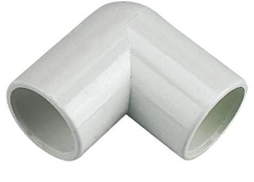 FLOPLAST Overflow Pipe 90 Degree Bend 21.5mm White - Bag of 2