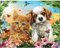 Bits and Pieces - 200 Large Piece Jigsaw Puzzle - Kitten and Puppy - 200 pc Cat and Dog Jigsaw by Artist Adrian Chesterman - 15 x 19 (48 cm x 38 cm)