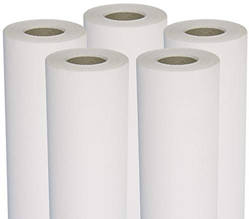 Semin - Toile de Verre pour Murs et Plafonds - Motif Maille - Rouleau de 25 x 1 m (Lot de 5, 125 Mètres)