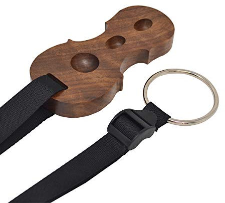 Schwarzer Walnuss Cello Endpin Rest Anti-Rutsch-Stopper Anchor Protector in Celloform 3-Loch-Halter