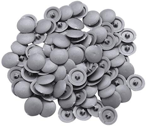 inlzdz 100 Stück Schraubenabdeckung selbstschneidende Schrauben Abdeckkappen aus Kunststoff für Kreuzschrauben, Kreuzschlitzschrauben Grau 17mm