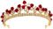 Rote Rose Braut Tiara Braut Kopfschmuck Legierung Strass Hochzeit Krone für Abschlussball, Festzug, Geburtstag, Party und Halloween, 1 Count (Pack of 1), Legierung