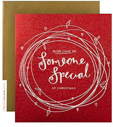 Hallmark Studio Ink Weihnachtskarte für jemand Besonderen – modernes geätztes Foliendesign