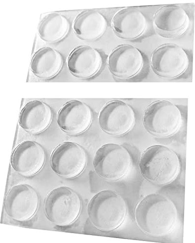 DEZHI - 20 pièces tampons élastiques, Pare-Chocs Transparents Ø 12mm, tampons Meubles Auto-adhésifs, Hauteur 3mm, tampons de Protection avec amortisseurs