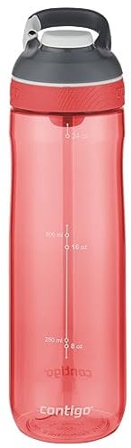 Contigo Cotland Cortland Autoseal, Grande BPA, 100% étanche et Compatible Lave-Vaisselle, Bouteille pour Le Sport, vélo, Jogging, randonnée, Travail, école, 720 ML Unisex-Adult, Georgia Pink