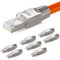 hb-digital 8x Conector RJ45 CAT 7 sin Herramientas Para Cable de Red Ethernet LSA compatible con CAT 6a CAT 6 CAT 5e 10 Gbps 600 MHz para Cable de Instalación LAN DSL Carcasa Metálica