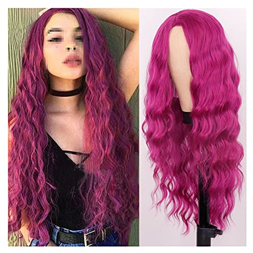 Perücke Wasserwelle synthetische Perücke lange Naturwelle ombre orange braune Mischfarbe Party/Cosplay/Halloween-Perücken für weiße/schwarze Frauen für Party