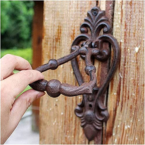 ZGJYSP 2 stücke Gusseisen Türklopfer Vintage Metall Türgriff Türklinke Tor Dekoration Vintage Home Shop Shop Büro Schmiedeeisen Türklopfer Türklopfer für Haustür