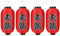 Domybest Lanterne Japonaise en Tissu Suspendue Décorative Imperméable - Abat-Jour Rouge pour Bar, Restaurant, Sushi, Barbecue, Sashimi