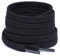 Stepace 2 Paar Flache Schnürsenkel aus 100% Baumwolle, 8 mm breite Reißfeste Schuhbänder für Sneakers, Sportschuhe, Turnschuhe Schwarz 140