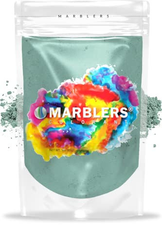 MARBLERS Green Mica Powder [Eggshell Mint] 3oz (85g) | Cosmetic Grade | Epoxy Resin Pigment | Dye | Non-Toxic, Vegan, Cruelty-Free | Lip Gloss, Nails, Body Butter | Bath Bomb, Candle & Soap Making
