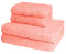 Ross - 4 teiliges Frottier-Set - Cashmere Feeling (2 X Handtuch 2 X Duschtuch im Set) - 520 g/m2 - Baumwolle - Walkfrottee - saugstark - weich und flauschig - Peach Pink