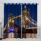 MOUPL 3D Moderne Urbane Landschaft London Bridge Vorhänge mit ösen B 234 X H 137 cm Mikrofaser Gardinen Blickdicht Verdunkelungs Scheibengardinen 2 Stücke für Schlafzimmer Kinderzimmer Küche