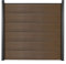 Mondesi WPC Sichtschutzzaun Co-Extruded Gartenzaun Komplettset XL mit Alu-Pfosten | Teak | Windschutz + Sichtschutz | Stecksystem Zaunelemente