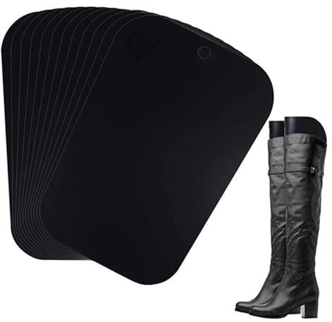 1 Paar Stiefelspanner [32x24cm] | Form Einsätze | Hoch Stiefel Stütze für Damen und Herren Schuhe [Farbe - schwarz] | Schuhspanner | Stiefeldehner | Schaftformer für Leder- und Textilstiefel geeignet