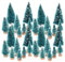 StarTreene 48 Stück Künstlich Weihnachtsbaum Mini Tannenbaum 4.5/6.5/8.5/12.5cm Christbaum klein Weihnachts Dekobaum Weihnachten Kunstbaum für Tischdeko DIY Schaufenster