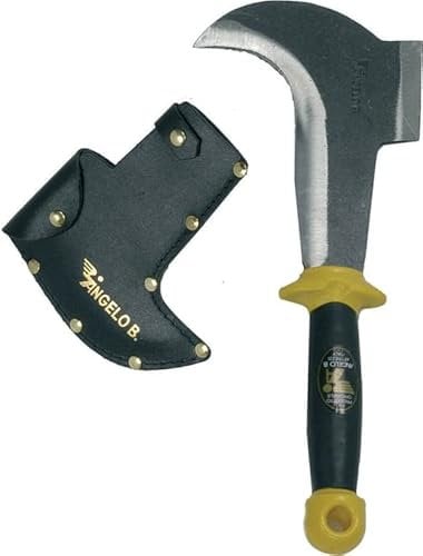 Briconess.com Accetta roncola in Acciaio con Manico in Fibra con Custodia Modello Camping