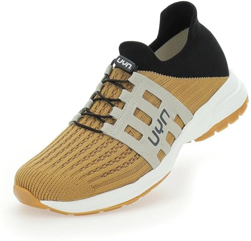 UYN Herren Haru Sneaker, Hellbraun Schwarz, 45 EU