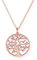 Colgante de plata Árbol de la Vida personalizable con nombres - Regalos para mujer, San Valentín, Día de la Madre (Dos nombres, Plata bañada en oro rosa)