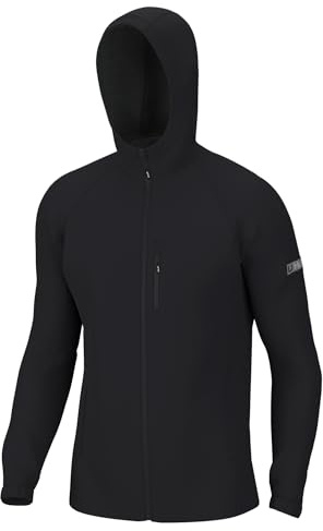 HUK Mens Rover Jacket, Waterproof & Wind-Resistant Jacket with Hood for Men, Black, Medium