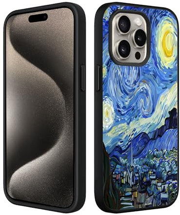 ZTHLL Kompatibel mit iPhone 15 Pro Hülle, Van Gogh Sternennacht Handyhülle für Frauen Mädchen, weiches TPU, Ganzkörperschutz, stoßfest, Fallschutz für iPhone 15 Pro 6,1 Zoll