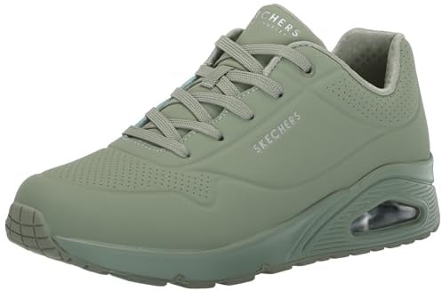 Skechers Damen Uno Stand On Air Trainers, Sage Durabuck/ Mesh, 37 EU