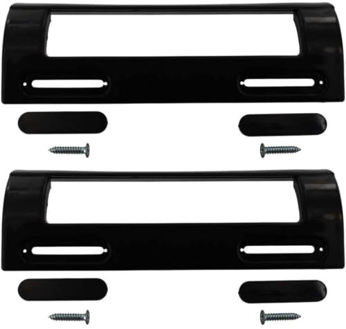 ALGOMAS® Pack de 2 Tiradores Universales para Frigorífico | Incluye 4 Tornillos y Embellecedores | Ajustable de 8,5 a 16 cm | Color Negro